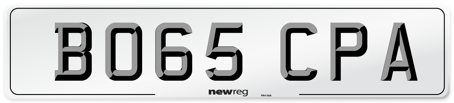BO65 CPA Number Plate from New Reg